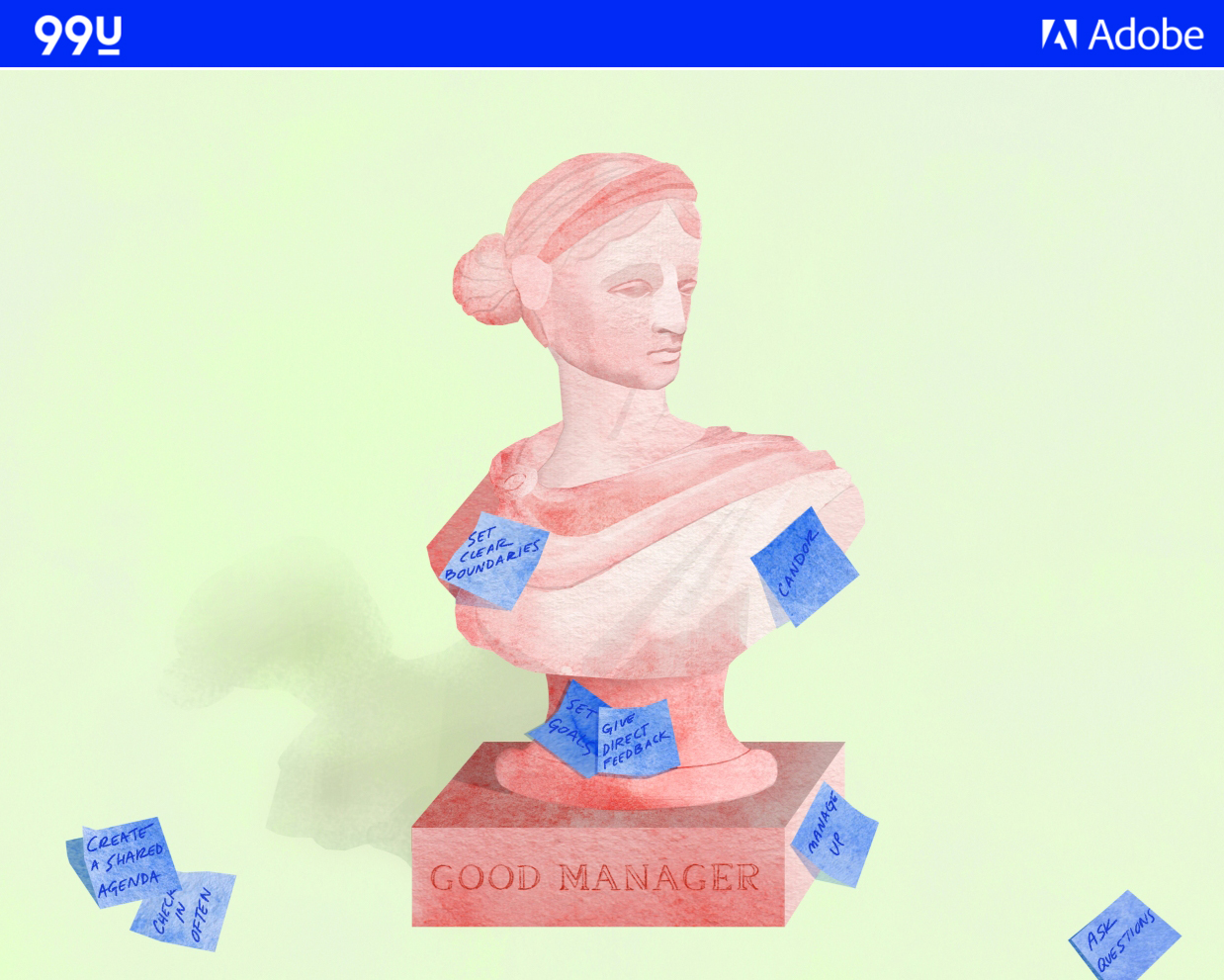 tram nguyen adobe 99U good manager greek bust illustration
