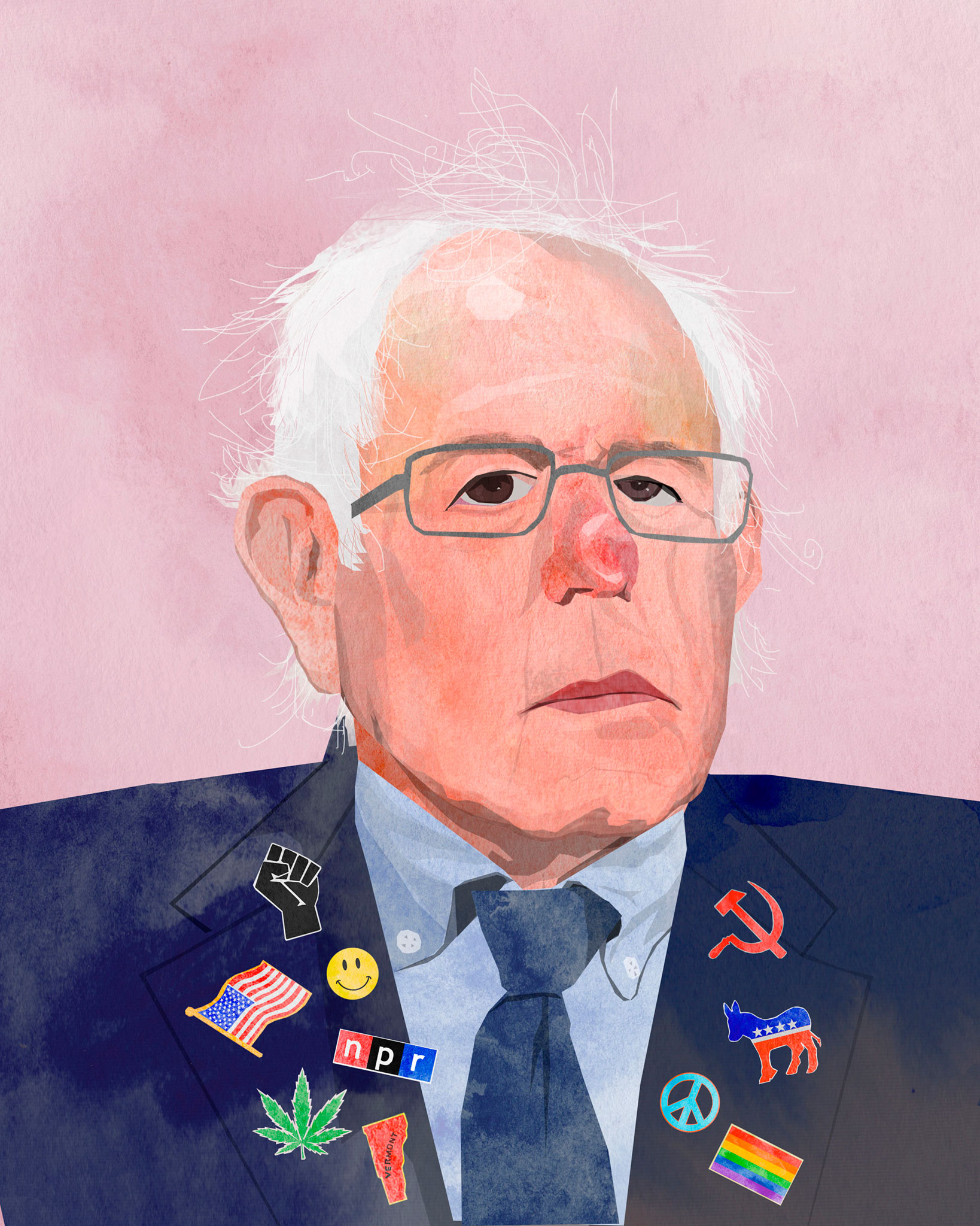 tram nguyen bernie sanders illustration