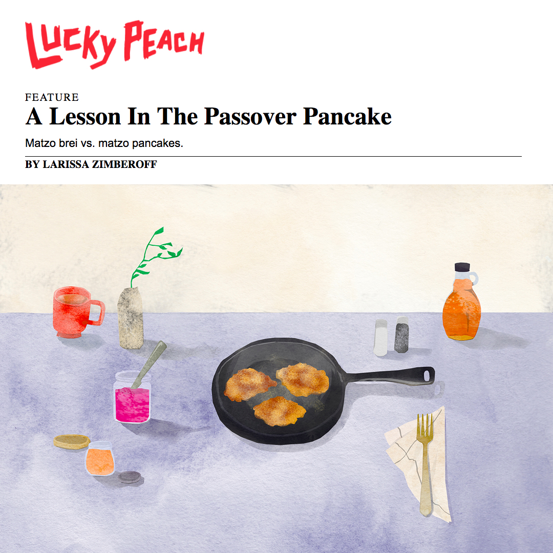 tram nguyen lucky peach matzo brei illustration
